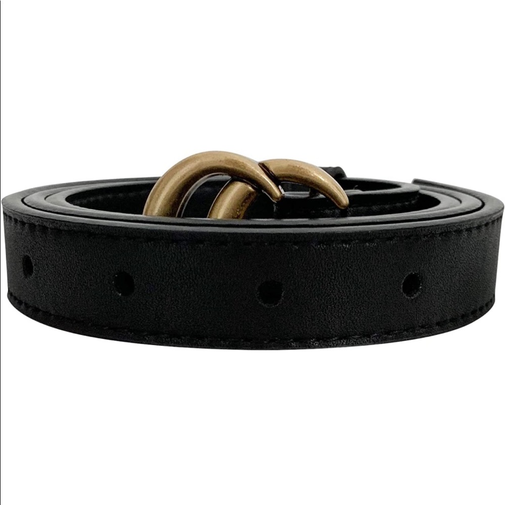 Classic Trendy GG Women Leather Belts 0.7'' Wide 2cm Logo